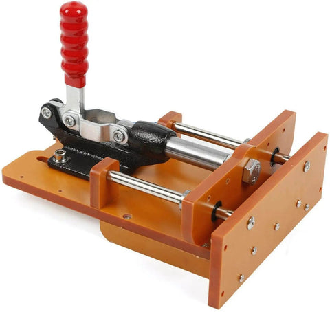 Adjustable Toggle Clamp With Push Pull Action, 851 Lbs Capacity, High Carbon Steel Construction, Red Finish, side view