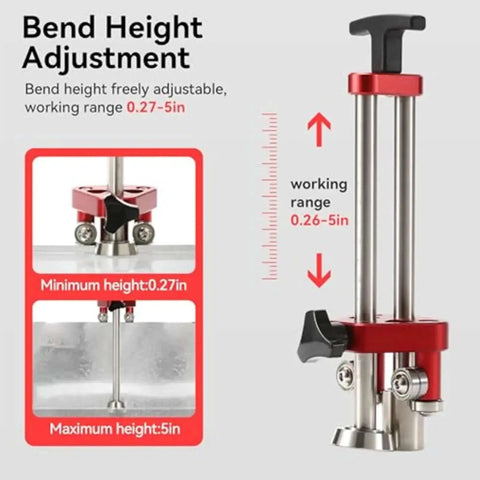 Sheet Metal Roller Bender One Station With 0 To 100 Degree Bending Range And 7mm To 130mm Capacity Quick Setup Disk Tool height adjustment