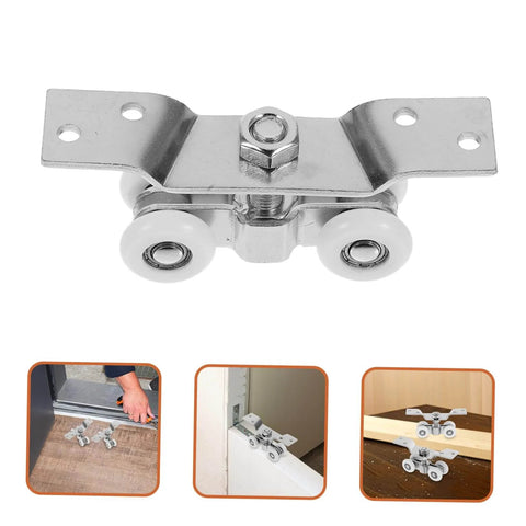 2 Pack Sliding Door Rollers Heavy Duty Stainless Steel Silent Nylon Wheels For Indoor Outdoor Use Weatherproof Track Hardware