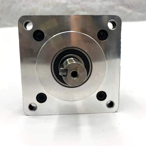 Front view of Planetary Gearbox 20 To 1 Gear Head Nema 34 With One Half Inch Input Shaft And Sixteen Millimeter Output Shaft