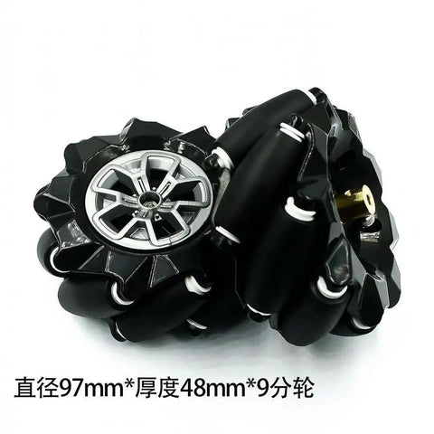 Omni Directional Mecanum Wheel For Robot Car One Piece High Hard Plastic With 6mm Hubs Compatible With 97mm