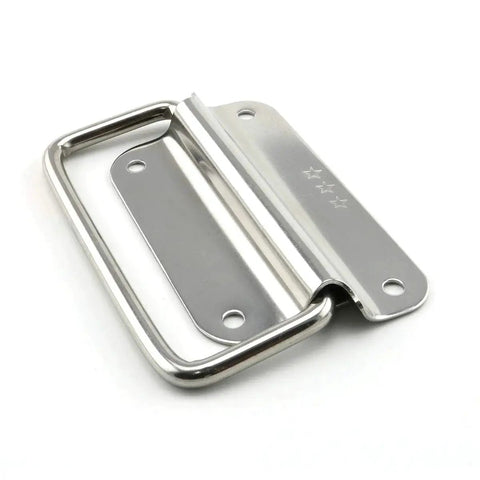 Set Of 2 4 Inch Thickened Foldable Pull Ring Handles 304 Stainless Steel Satin Finish For Boat Hatch Latch Cabinet And Lifting Ring