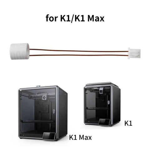 FYSETC K1 Max replacement hot end ceramic heater with two wires, 24V 60W, 2.3in cable for K1/K1 Max extruder block
