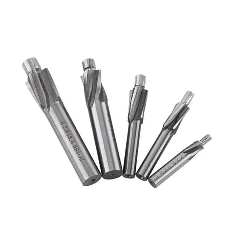 Professional Grade 5 Piece Counterbore Drill Bits Set With 4 Flutes Straight End Mills HSS Countersink Slot End Mills