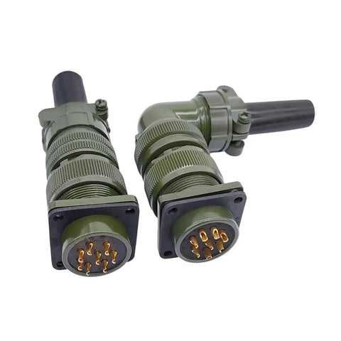 MIL-C Circular Connector Plug Set For 20-7 20-15 20-16 Series With MS3102A MS3108A Plugs, green military grade connectors