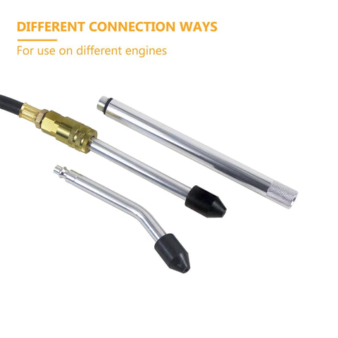 Adapters from 10 Piece Leak Down Tester Kit with Dual Gauge for Cylinder Pressure And Leakage Rate in Cars Motorcycles And Trucks
