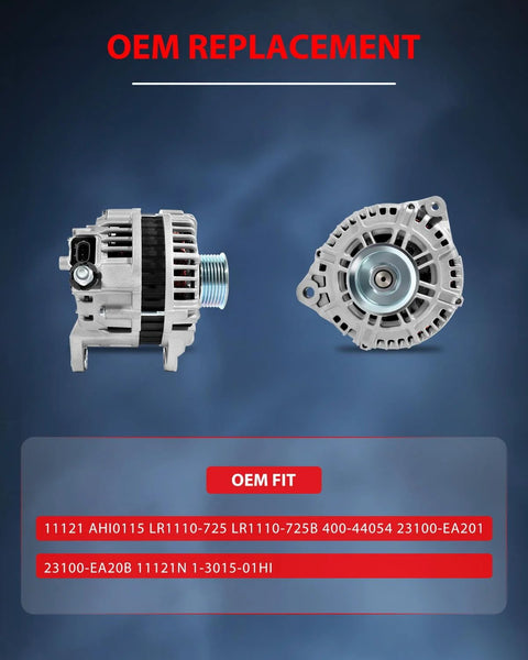 Beefy 110 Amp 12 Volt Car Alternator For 2005 2007 Nissan Frontier Pathfinder And Xterra With CW Rotation 7 Groove Pulley