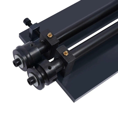 Close-up view of Workhorse Bead Roller Machine With 12 Inch Gear Drive Bench 6 Die Set Manual Bead Rolling Bender Slip Rollers