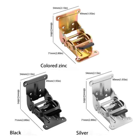 180 Degree Foldable Industrial Locking Hinge With Iron Material Heavy Duty Load Capacity For Cabinet Doors Folding Lock in three colors
