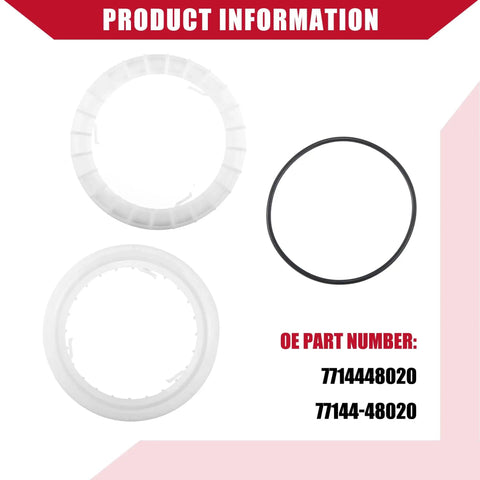 Fuel Pump Gauge Lock Ring Retainer With Seal Ring For Toyota Highlander 2004 2010 And Lexus RX330 RX350 RX450h RX450hL 2004 2022 1 Set White