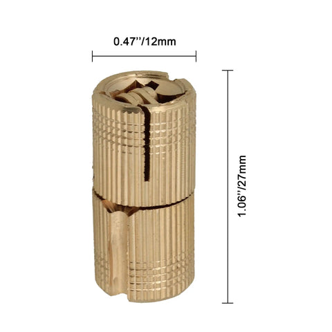 Hidden Copper Barrel Hinge 12mm Concealed Door Hinge 4pcs for DIY Wooden Doors Cabinets and Furniture Projects