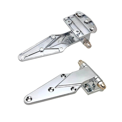 Rugged 6 Inch Freezer Door Hinges With 180 Degree Adjustable Steamer Oven Hinge for cold storage, shiny zinc alloy hinges