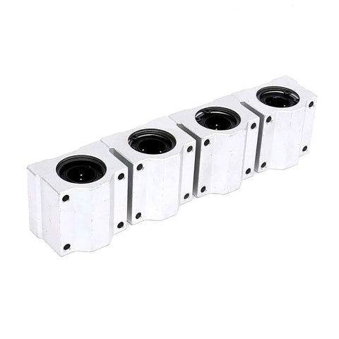 Front view of SCS16UU Linear Ball Bearing Set Of 4 With 16mm Bore Diameter, made from high-quality bearing steel for CNC machines and 3D printers.