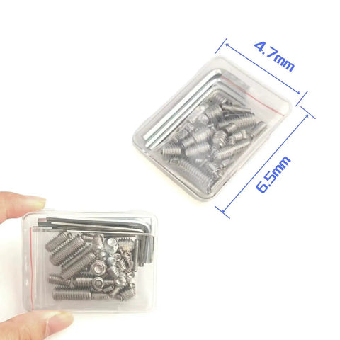 68 Piece Set Screw Kit With 24 Sizes Metric And SAE Hex Socket Grub Screws In 304 Stainless Steel With Hex Wrenches, box view