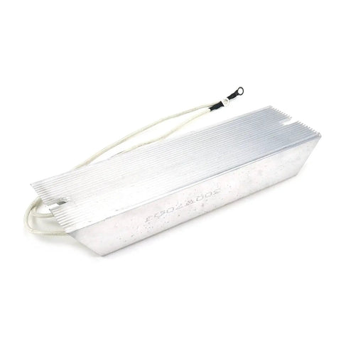 Dahszhi 300W 70Ω aluminum-housing wirewound braking resistor with solder lug terminals, side view