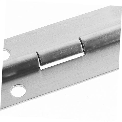 Close-up of stainless steel Heavy Duty Piano Hinge Set For Large Cabinets And Mailboxes Six Long Continuous Hinges With High Load Capacity Modern Design