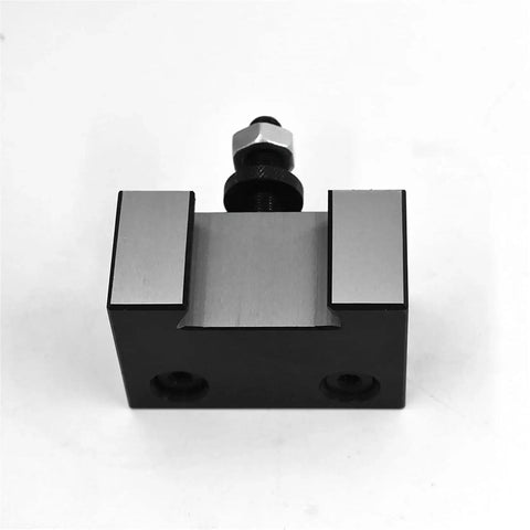 Heavy Duty 250-104 Wedge Type Piston Quick Change Tool Holder for CNC Lathe and Mini Lathe, durable steel, front view
