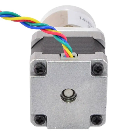 Front view of High Precision NEMA 14 Stepper Motor With Integrated Planetary Gearbox 19.19 To 1 Ratio For CNC And Robotics And 3D Printers 0.8A Current