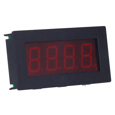 4 Digit LED 7 Segment Display With Modbus RTU Over RS485 Serial Port For PLCs, 5 To 36V DC Input, Decimal Point Enabled, front view