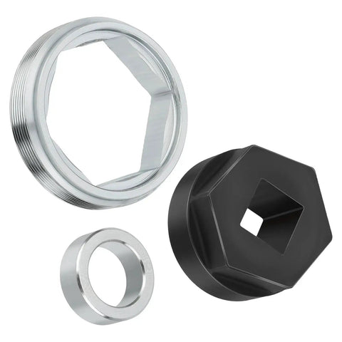 Steering Stem Bearing Seal Holder Nut And Tool Kit For ATV Models Banshee 350 YFZ350 1987 2006 components close-up
