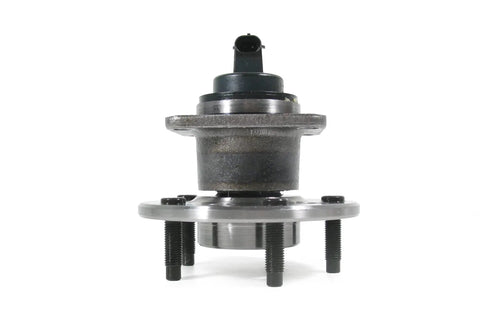 Front view of Front Wheel Hub and Bearing Assembly for Vehicle-Specific Fit, Sealed Ball Bearing Unit with Integrated ABS Tone Ring.