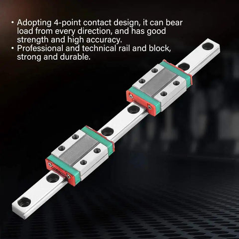 MGN9C Linear Guide Rail 150mm Steel Linear Motion Rail with 2 Pro Grade Rail Blocks for CNC Routers and 3D Printers