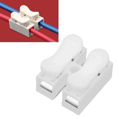 Fast Wiring Quick Connector Cable Clamp Terminal Block With Flame Retardant Plastic Spring Type, 250V 10A, for motors and appliances.