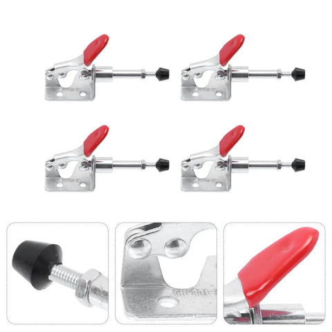 4 Piece Push Pull Toggle Clamp Set With Horizontal Quick Release For Woodworking And Welding Jigs Heavy Duty Clamp Set