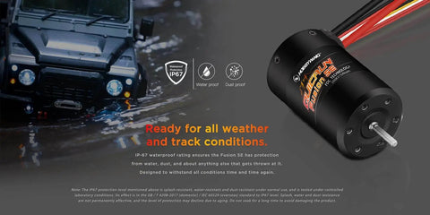 Quicrun Fusion Se 1800KV Brushless ESC for RC Cars and Boats, ultra compact 58mm clean design, waterproof in all conditions