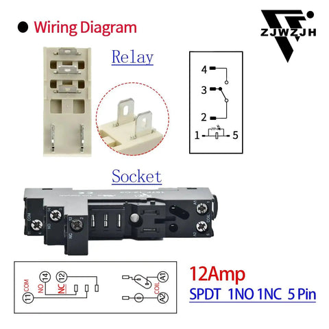 Six Pack 12 Amp 110V Electromagnetic Relay With Handy Test Switch LED Indicator 1NO 1NC SPDT DPDT 5 Pin Socket Base