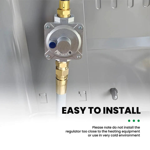 Commercial Grade Natural Gas Pressure Regulator Three Quarter Inch NPT With Half PSI Inlet And Six Inch Water Column Range For HVAC Boilers Grills And Industrial Applications FENDITEK installed example