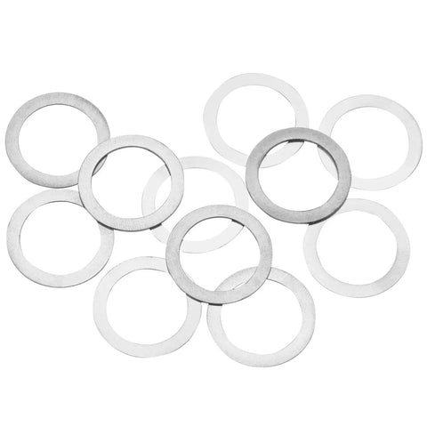 5/8 X 24 Barrel Shim Kit For Brake Timing And Alignment For 7.62mm And.308 Caliber, 304 stainless steel shims, top view