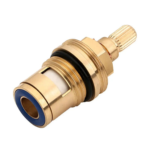 Brass Ceramic Disc Faucet Cartridge Replacement With 20 Spline For Hot And Cold Taps Durable Bathroom Kitchen Valve