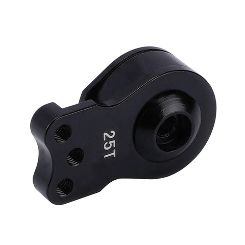 DJX aluminum 25T servo horn, black, 3-hole adjustable hi-torque RC car/boat part