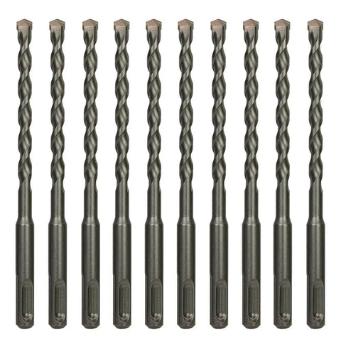 10 Pack 5/32 Inch SDS Plus Rotary Hammer Drill Bits Set, carbide tipped for brick masonry stone and concrete, 6 inch length