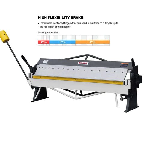 Box And Pan Style Metal Brake For 50 Inch Sheet Metal, 16 Gauge Capacity Up To 135 Degree Bends, Heavy Duty Press Brake BP1650