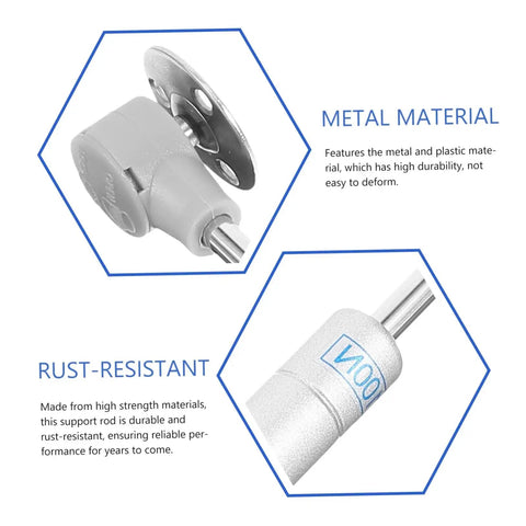 Close-up of the Lid Support Hinge With Soft Close Gas Spring for Cabinet Doors, showing metal material and rust-resistant features.