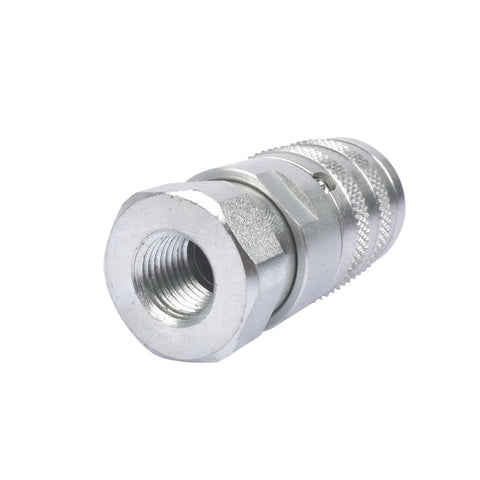 GELUOXI 1/4 in NPT hydraulic quick-connect coupler, flat-face, metal body