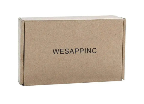 Cardboard box labeled WESAPPINC, packaging for Replacement US Plug Extension Cable for Apple iMac G5 20 Inch 21.5 Inch 24 Inch and 27 Inch Power Supply Cord White Finish Easy Install Durable Build Keeps Your Vintage iMac Running Smooth.