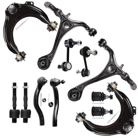 ASTOU 12-piece front suspension kit for Acura TSX/Honda Accord with control arms, ball joints, tie rod ends, sway bar links