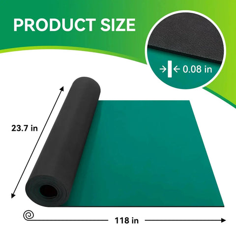ESD Soldering Mat For Desk And Repair, Anti Static Grounding Work Surface, Pro Grade Dual Sided, 23.7 x 118 Inches, NestChic