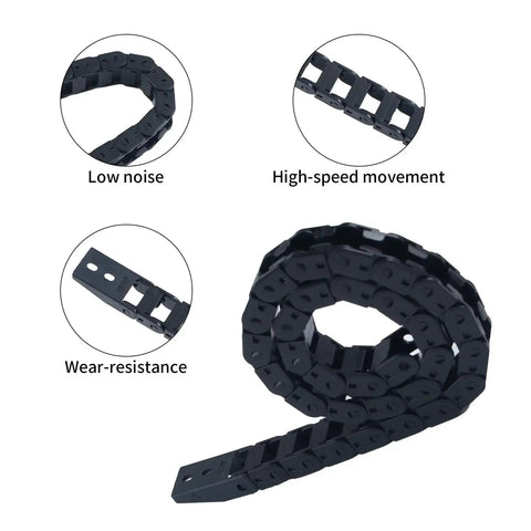 Drag Chain Replacement For Adventuer 5M Pro 3D Printer Open Type Plastic Cable Carrier Black Flexible Wire Track