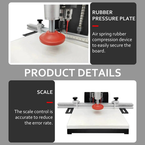 Versatile All In One Hinge Drilling And Boring Machine For Cabinets And Furniture From WYDDDARY with rubber pressure plate