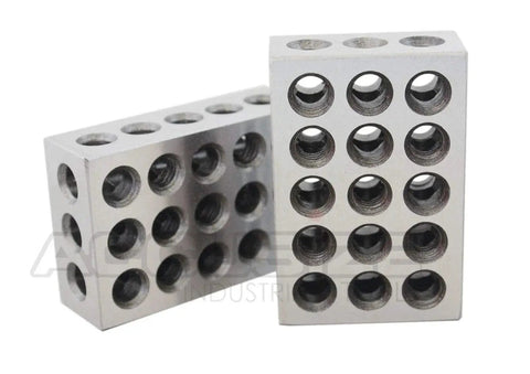 Ultra Precision One Two Three Blocks Set With Screw In Plastic Box By Accusize Industrial Tools 23 Hole Block Kit shown
