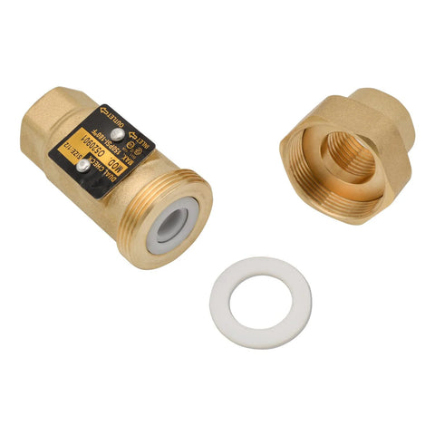 Set of 3: Hydro Master brass dual check valve, 1/2 in FNPT, solid brass body with white gasket.