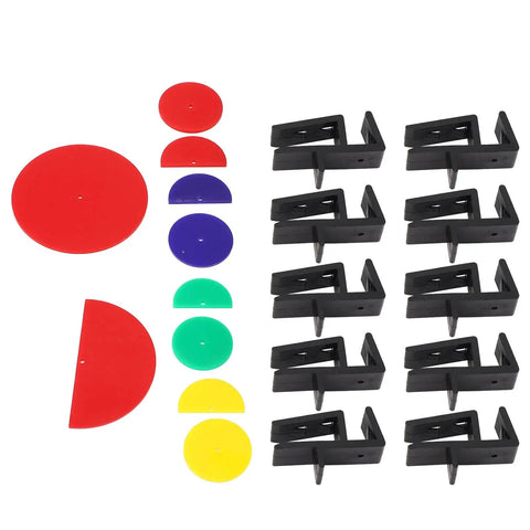 Pro Grade Cabinet Scribing Jig Set For DIY Woodworking Projects Great For Furniture Assembly And Installation With Sturdy ABS Plastic For Stable Precise Wall Floor And Ceiling Scribing On 15mm To 18mm Boards with various colored components and black brackets