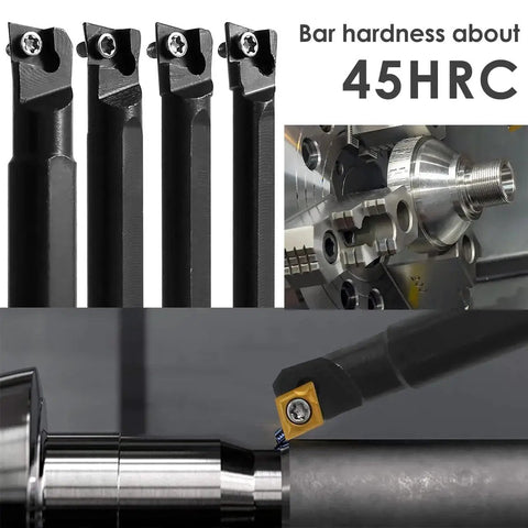 Pro Grade 14 Piece Mini Metal Lathe Tool Set with S06K S07K S08K S10K SCLCR06 Boring Bars for precise home machining