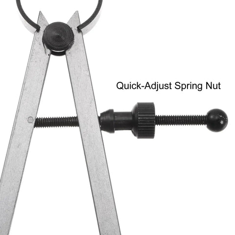 Spring Joint Caliper 12 Inch Inside Caliper for Wood Turning Lathe Work, Adjustable 350mm Length, 20mm Width, Solid Nut