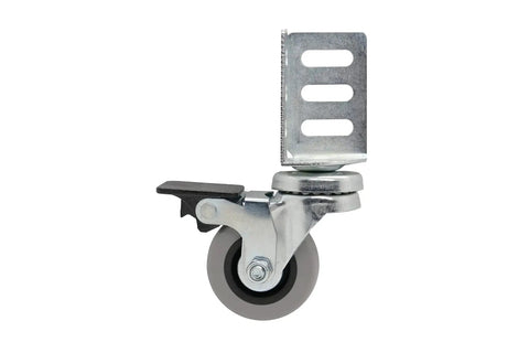 Caster wheel with metal bracket, non-marking rubber for 1.5 Inch Round Non-Marking Rubber Slip-On Chair Leg Tips For Chairs, Stools, And Tables