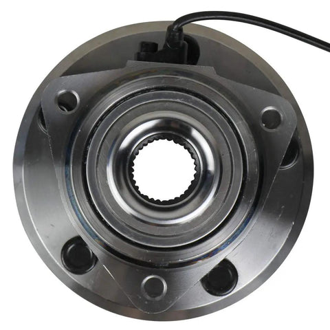 Close-up of Two Pack Front Wheel Hub And Bearing Assembly For 2007 2010 Jeep Wrangler Front Axle 5 Lug With Abs Driver And Passenger Sides